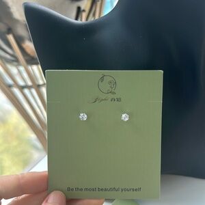 Cubic Zirconia Sterling Silver Earrings